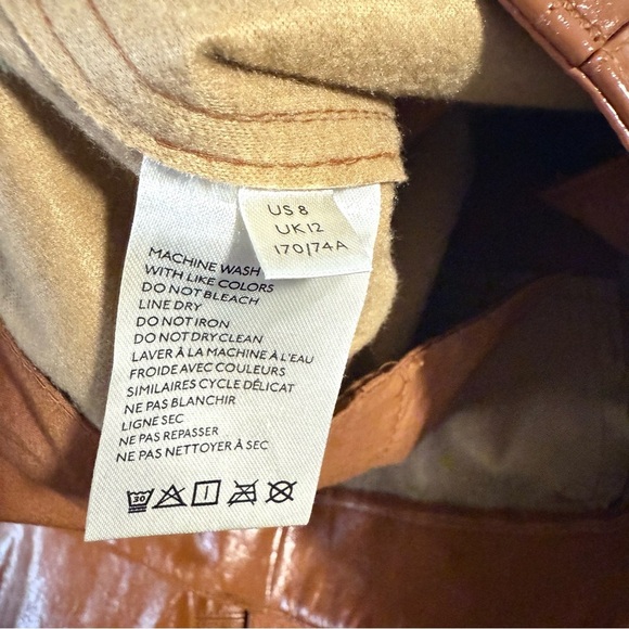 Free People Star Crossed Lovers Straight Faux Leather Pants Size 8 - Picture 12 of 15